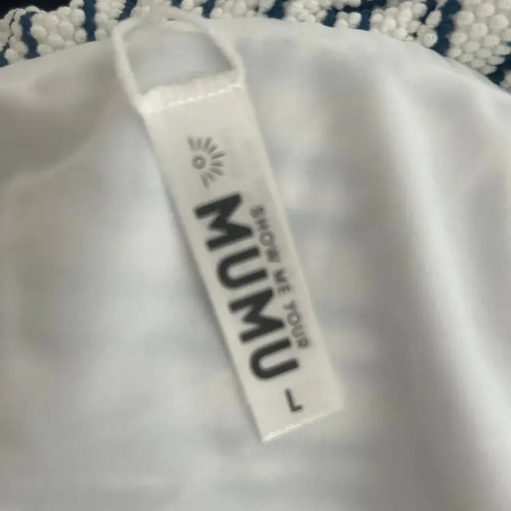 SHOW ME YOUR MUMU NWT Newport Bikini Top in Ocean Stripe L Coastal